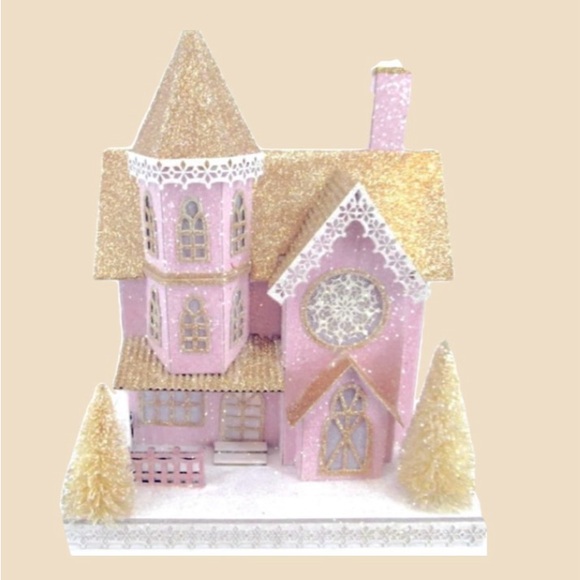 Pink Victorian LED ‘11 Holiday House ONLY TEMP markdown $66.00 - Picture 4 of 15